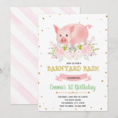 Boerderij verjaardagsuitnodiging voor iggy party kaart (Voorkant / Achterkant)