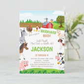 Boerderij verjaardagsuitnodigingen Kaart (Staand voorkant)