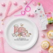 Boerderij verjaardagsvee papieren bordje (Feest)