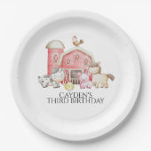 Boerderij verjaardagsvee papieren bordje (Voorkant)