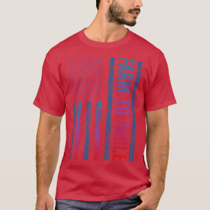 Boerderij verloopvlag naar tabel t-shirt