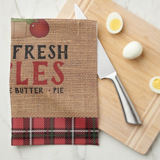 Boerderij Vers 🍎 appelen,  en geplakt Theedoek (Quarter Fold)