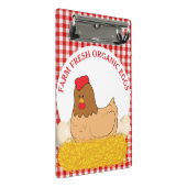 Boerderij: vers biologisch kippenhoen op eieren mini klembord (Schuin)