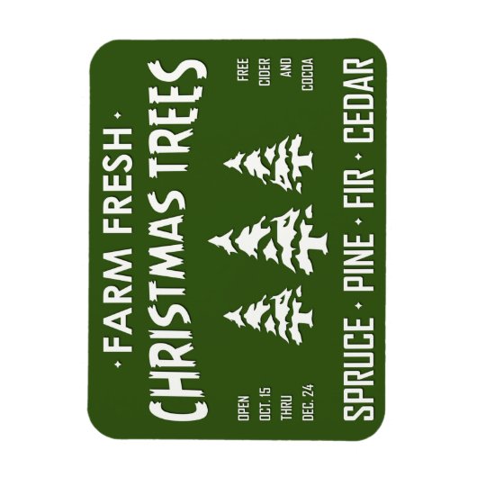 BOERDERIJ VERS CHRISTMAS TREES MAGNEET (Verticaal)