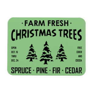 BOERDERIJ VERS CHRISTMAS TREES MAGNEET