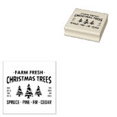 BOERDERIJ VERS CHRISTMAS TREES RUBBERSTEMPEL (Gestempeld)