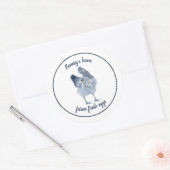 Boerderij Vers ei Kip Hen met Jouw naam Ronde Sticker (Envelop)