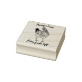 Boerderij Vers ei Kip Hen met Jouw naam Rubberstempel (Stempel)