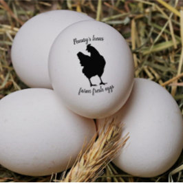Boerderij Vers ei Kip Hen met Jouw naam Rubberstempel