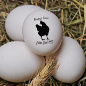 Boerderij Vers ei Kip Hen met Jouw naam Rubberstempel