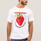 Boerderij Vers Fruit Label Aardbei T-shirt (Voorkant)