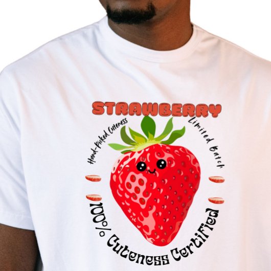 Boerderij Vers Fruit Label Aardbei T-shirt