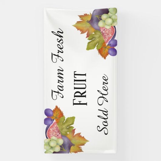 Boerderij vers fruit voeg tekst toe spandoek (Verticaal)