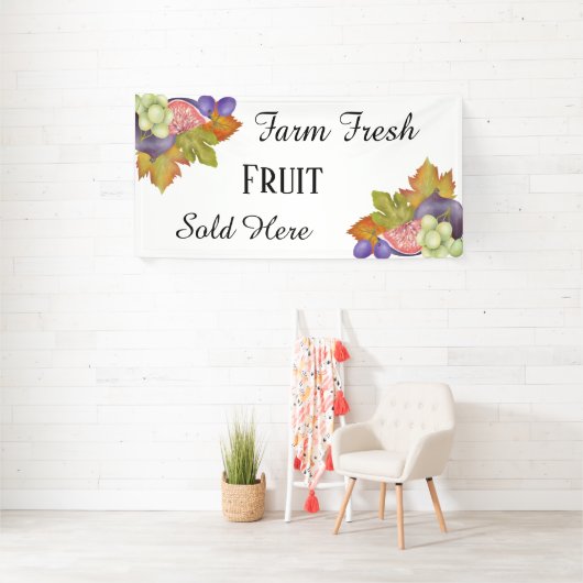 Boerderij vers fruit voeg tekst toe spandoek (Insitu)