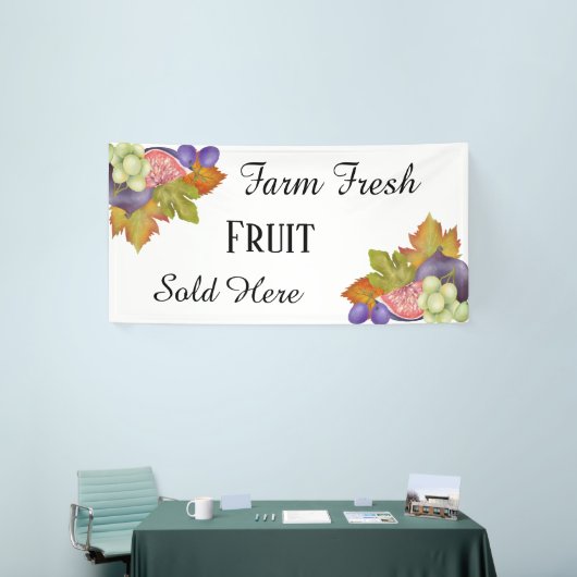 Boerderij vers fruit voeg tekst toe spandoek (Beurs)