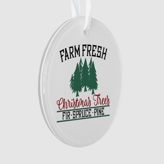 Boerderij Vers kerstbomen Fir Spruce Pine Ornament (voorkant)