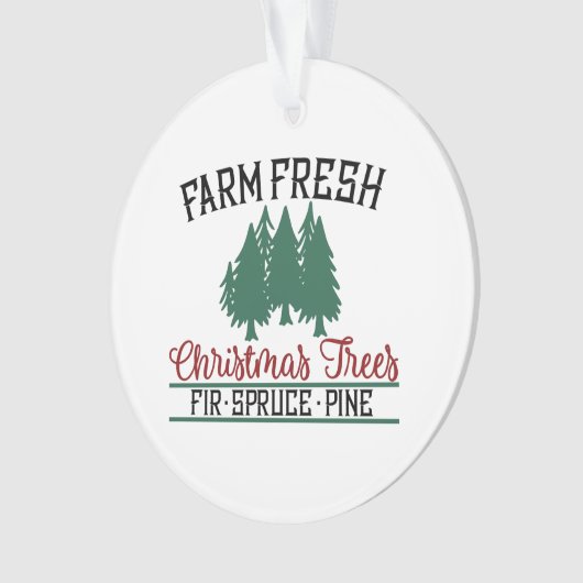 Boerderij Vers kerstbomen Fir Spruce Pine Ornament (voorkant)