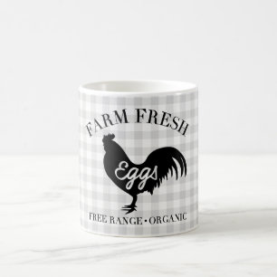 Boerderij Vers kip Land Gingham Koffiemok