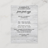  Boerderij Vers  kippen Eieren Visitekaartje (Achterkant)