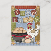  Boerderij Vers  kippen Eieren Visitekaartje (Voorkant)