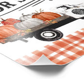 Boerderij Vers pompoen op een  vrachtwagen Foto Afdruk (Hoek)