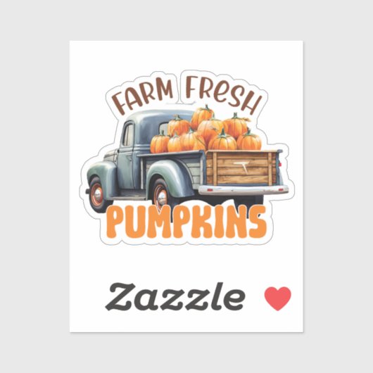 Boerderij Vers pompoen Sticker (Vel)