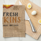 Boerderij Vers pompoen Theedoek (Quarter Fold)