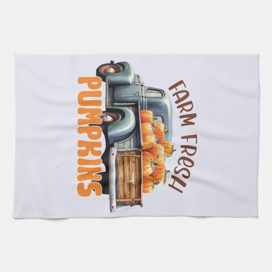 Boerderij Vers pompoen Theedoek (Horizontaal)