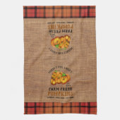 Boerderij Vers pompoenen,  en geplakt Theedoek (Verticaal)