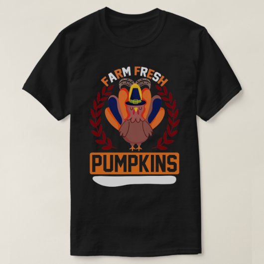 Boerderij Vers pompoenen T-shirt (Design voorkant)