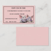 Boerderij Vers Varkensvlees Twee Fijne Varkens Wat Visitekaartje (Voorkant / Achterkant)