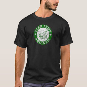 Boerderij Vers vierkant Retro T-shirt