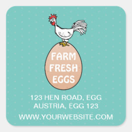 Boerderij, vers vierkante sticker