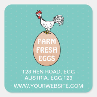 Boerderij, vers vierkante sticker