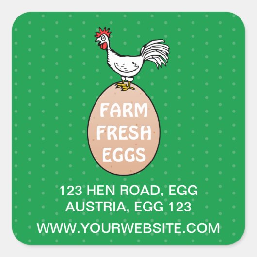 Boerderij, vers vierkante sticker (Voorkant)