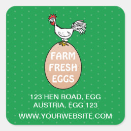 Boerderij, vers vierkante sticker