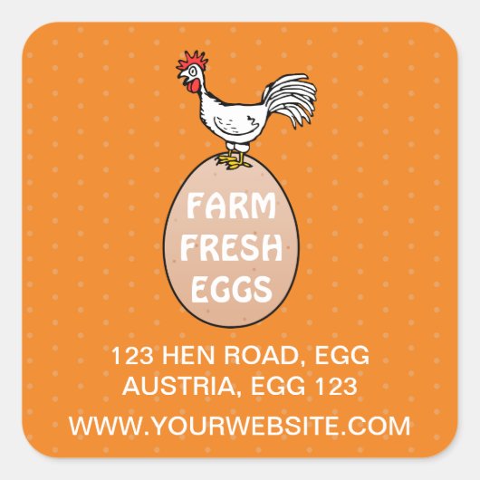 Boerderij, vers vierkante sticker (Voorkant)