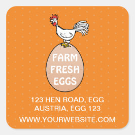 Boerderij, vers vierkante sticker