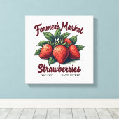 Boerderij Verse Aardbeien Biologische Canvas Art (Insitu (Houten vloer))