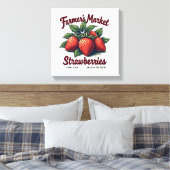 Boerderij Verse Aardbeien Biologische Canvas Art Afdruk (Insitu (Slaapkamer))
