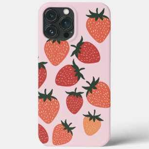 Boerderij-verse aardbeien op roze Case-Mate iPhone case