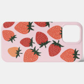 Boerderij-verse aardbeien op roze Case-Mate iPhone case (Achterkant (horizontaal))