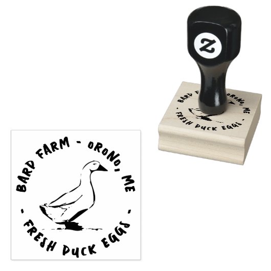 Boerderij Verse eenden Euck Silhouette Eggton Rubberstempel (Gestempeld)