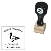 Boerderij Verse eenden | Funny Monogram Egg Stamp Rubberstempel (Gestempeld)