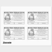 Boerderij Verse eierbehandeling en verzorgingskaar Rechthoekige Sticker (Vel)