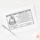 Boerderij Verse eierbehandeling en verzorgingskaar Rechthoekige Sticker (Envelop)