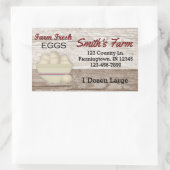 Boerderij verse eieren Aangepaste Sticker (Tas)