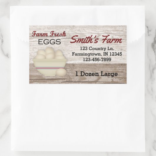 Boerderij verse eieren Aangepaste Sticker (Tas)