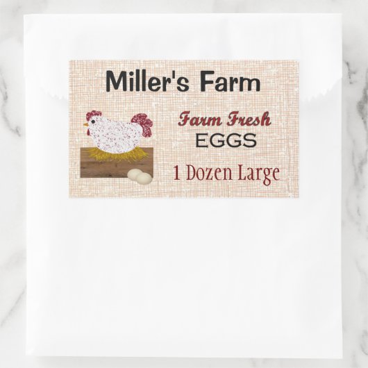Boerderij verse eieren Aangepaste Sticker (Tas)