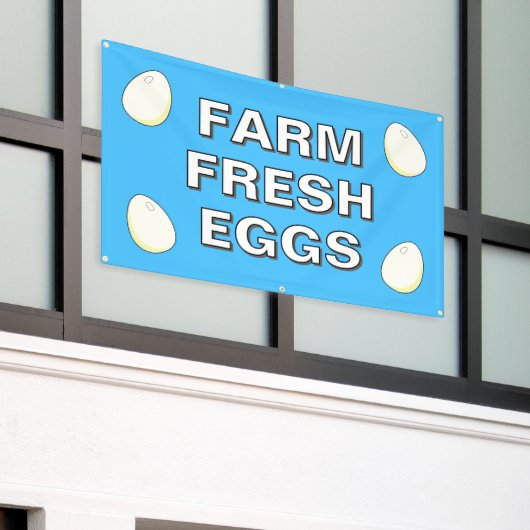 Boerderij Verse Eieren Banner (Buitenkant Gebouw)